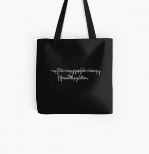 JuiceWrld Lyrics// Can't Die All Over Print Tote Bag RB0406 product Offical Juice WRLD Merch