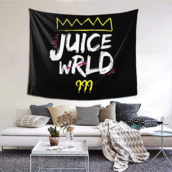 Juice Wrld 999 Tapestry Wall Hanging Colorful Fashion Rapper Wall Blanket Interior Decoration Bedroom Dormitory Apartment - Juice Wrld Store